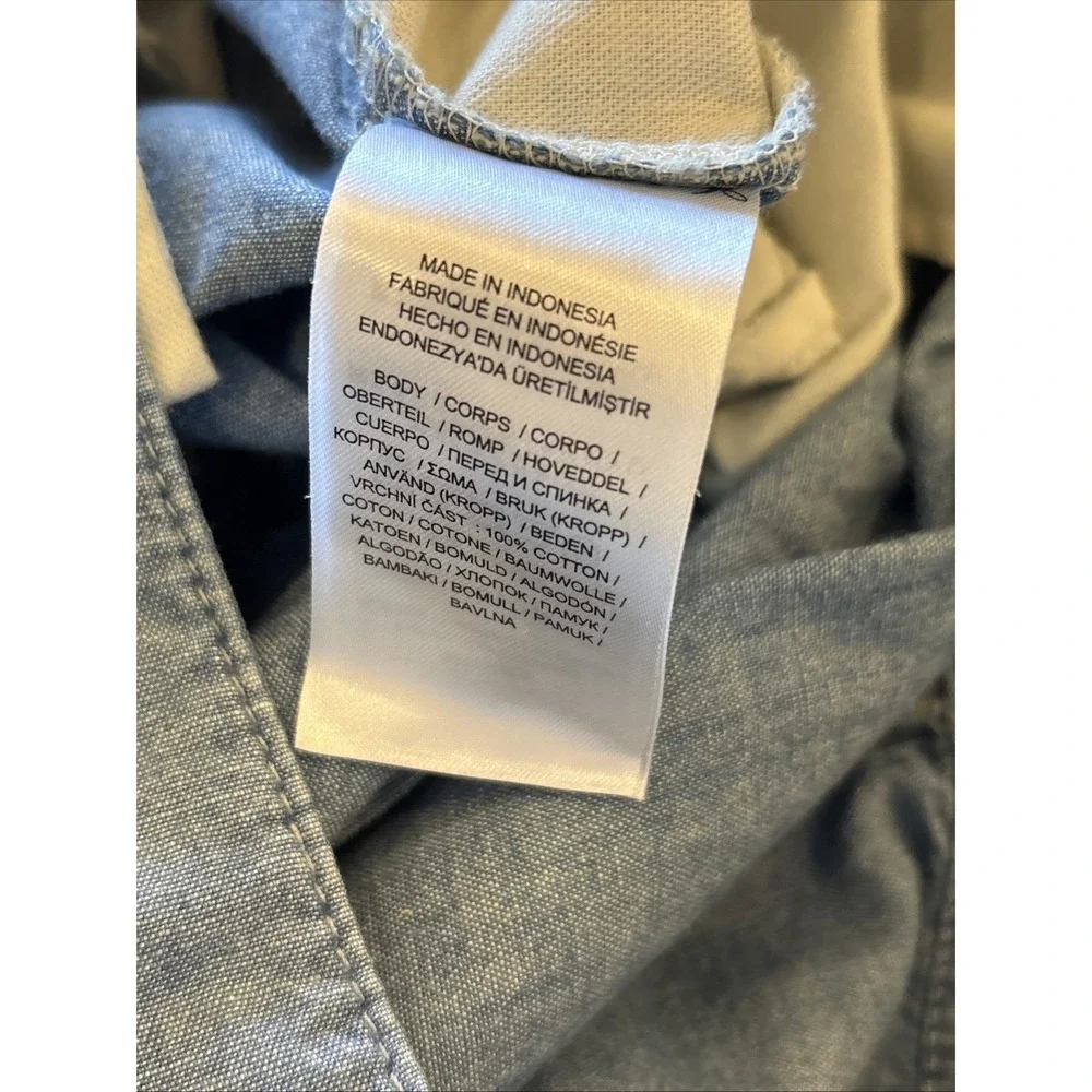 Ralph Lauren Sz 14 Pleated Chambray High Rise Adjustable Cross Belted Mom Shorts